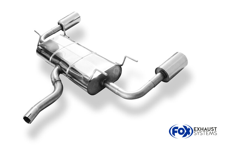 Fox Sportuitlaat Subaru Impreza GP 4x4 achterdemper, dwarsuitgang rechts/links - 1x100 type 12 rechts/links