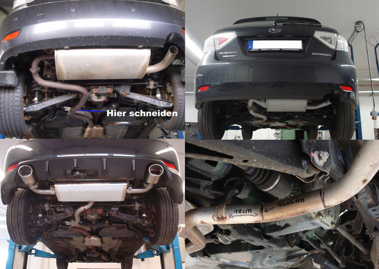 Fox Sportuitlaat Subaru Impreza GR AWD - Achterdemper Hatchback Dwarsuitlaat Rechts/Links - 115x85 Type 32 Rechts/Links