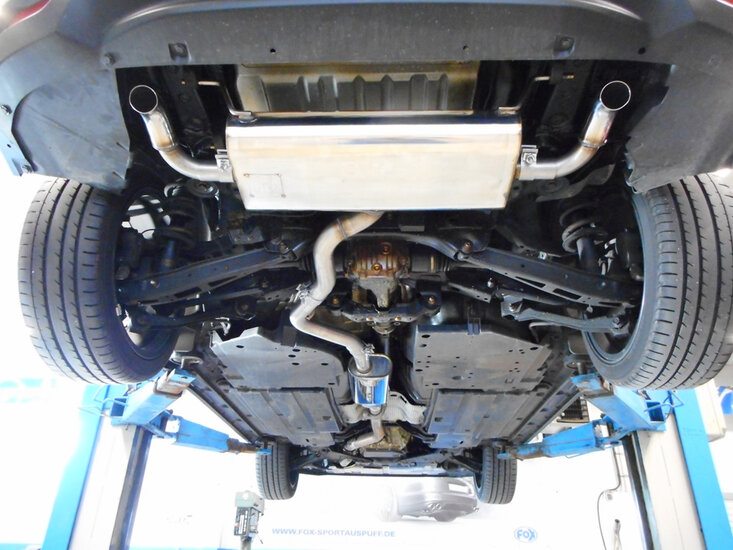 Fox Sportuitlaat Subaru Impreza GT7 AWD Achterdemper, dwarsuitlaat rechts/links - Diesel Look &Oslash;45mm