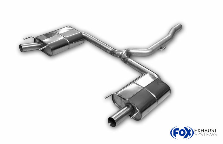 Fox Sportuitlaat Opel Insignia A - OPC Hatchback/Sedan Achterdemper rechts/links - Uitlaatpijpen komen uit op de originele openingen