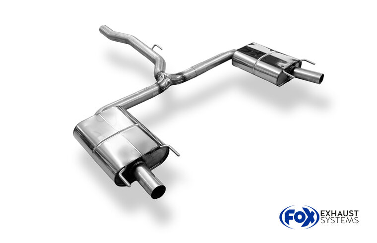 Fox Sportuitlaat Opel Insignia A - OPC Hatchback/Sedan Achterdemper rechts/links - Uitlaatpijpen komen uit op de originele openingen