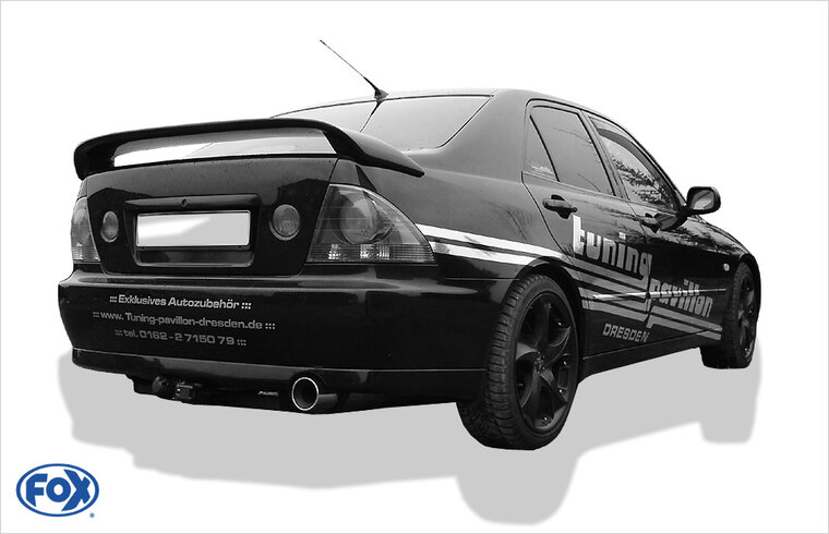 Fox Sportuitlaat Lexus IS200 - Modeljaar 1999 en later - Achterdemper - 1x90 Type 13