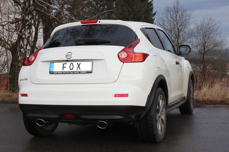 Fox Sportuitlaat Nissan Juke - F15 (vierwielaandrijving) Achterdemper dwarsuitgang rechts/links - 115x85 Type 32 rechts/links