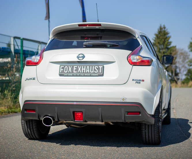 Fox Sportuitlaat Nissan Juke - F15 (vierwielaandrijving) Achterdemper dwarsuitgang rechts/links - 129x106 Type 32 links