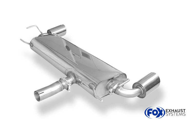 Fox Sportuitlaat Renault Koleos Diesel Achterdemper dwarsuitgang rechts/links - 1x100 Type 17 rechts/links