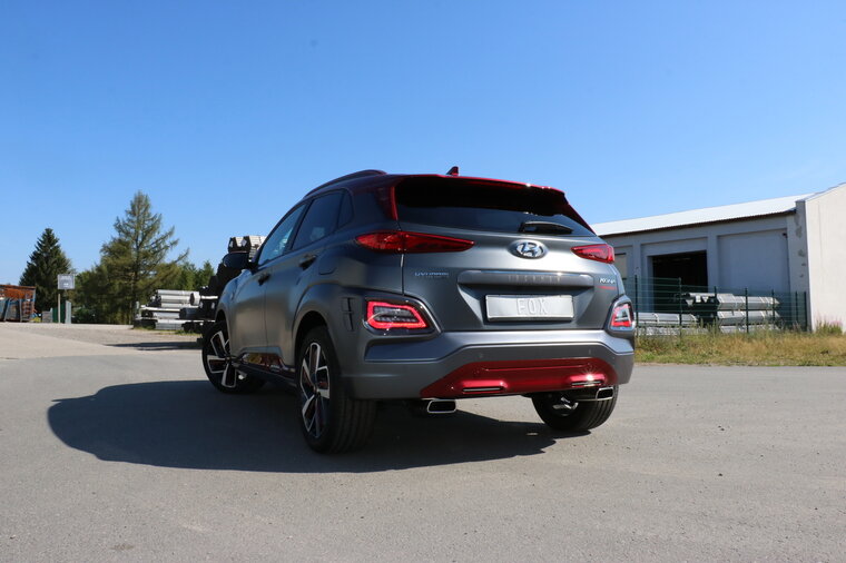 Fox Sportuitlaat Hyundai Kona 2WD Ironman achterdemper, rechter/linker uitlaat - 145x65 Type 59 rechts/links