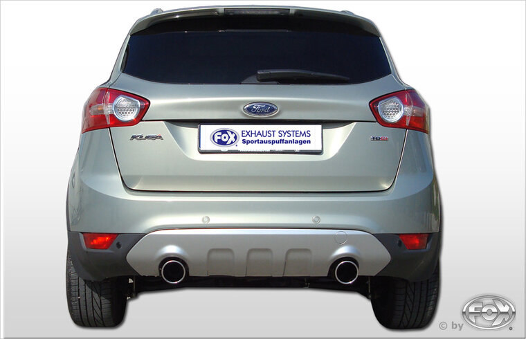 Fox Sportuitlaat Ford Kuga achterdemper, rechter/linker uitlaat - 1x100 Type 16 rechts/links