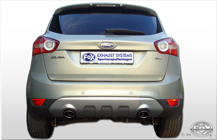 Fox Sportuitlaat Achterdemper Ford Kuga, uitlaat rechts/links - 106x71 type 32 rechts/links