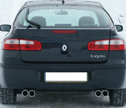 Fox Sportuitlaat Renault Laguna II B74 - Achterdemper Sedan Rechts/Links Uitgang - 2x76 Type 13 Rechts/Links