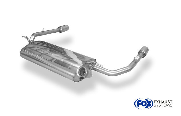 Fox Sportuitlaat Renault Laguna III Grandtour achterdemper, rechter/linker uitlaat - 1x90 Type 17 rechts/links