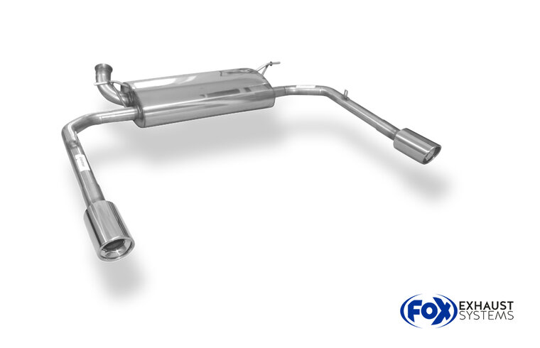 Fox Sportuitlaat Renault Laguna III Grandtour achterdemper, rechter/linker uitlaat - 1x90 Type 17 rechts/links