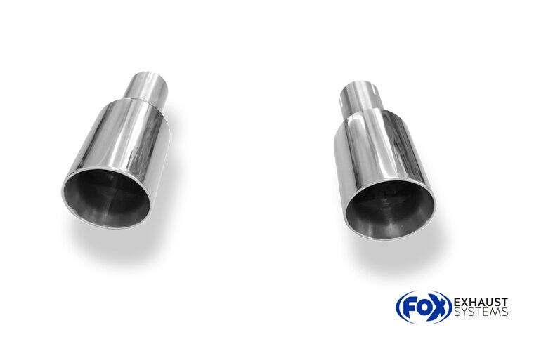 Fox Sportuitlaat Set uitlaatpijpen voor Renault Laguna III Coup&eacute;, geschikt voor de originele achterdemper - 1x90 type 25 rechts/links