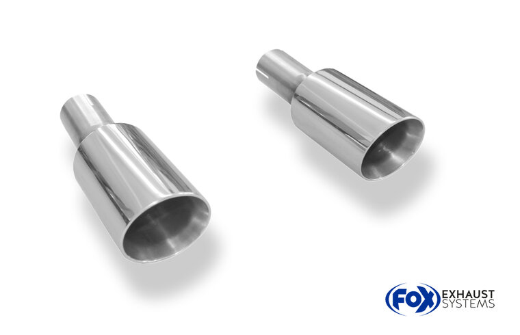 Fox Sportuitlaat Set uitlaatpijpen voor Renault Laguna III Coup&eacute;, geschikt voor de originele achterdemper - 1x90 type 25 rechts/links