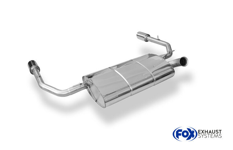 Fox Sportuitlaat Renault Laguna III Coup&eacute; uitlaatdemper, rechter/linker uitgang - 1x90 Type 25 rechts/links