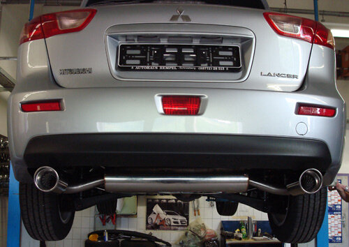 Fox Sportuitlaat Mitsubishi Lancer CYO - Sedan/Sportback Achterdemper dwarsuitgang rechts/links - 1x100 Type 17 rechts/links