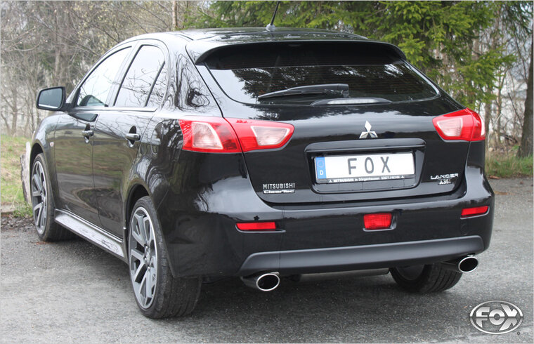 Fox Sportuitlaat Mitsubishi Lancer CYO Sedan/Sportback Diesel Achterdemper Dwarsuitlaat Rechts/Links - 115x85 Type 32 Rechts/Links