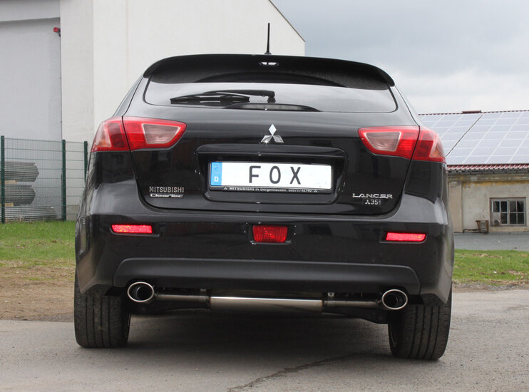 Fox Sportuitlaat Mitsubishi Lancer CYO Sedan/Sportback Diesel Achterdemper Dwarsuitlaat Rechts/Links - 115x85 Type 38 Rechts/Links