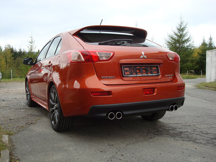 Fox Sportuitlaat Mitsubishi Lancer Ralliart achterdemper, rechter/linker uitlaat - 2x76 Type 12 rechts/links