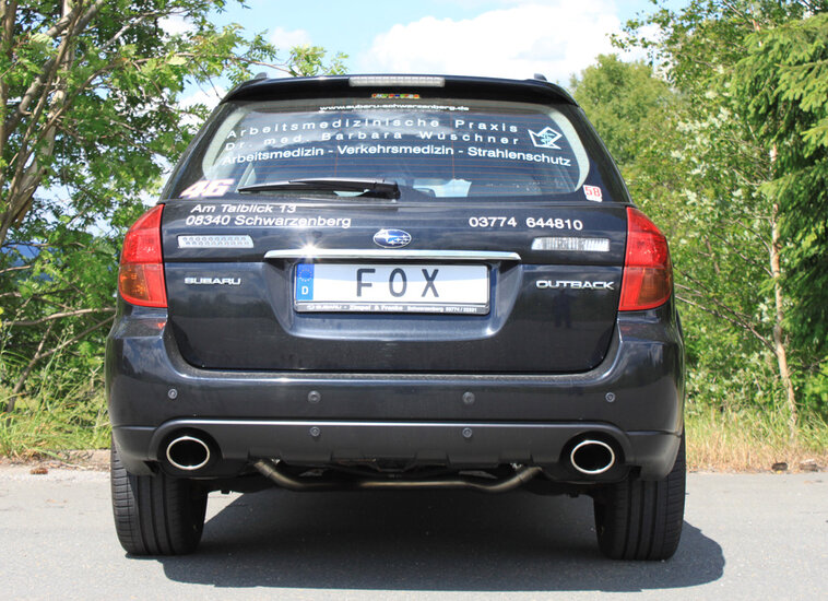Fox Sportuitlaat Subaru Outback/ Legacy Outback BP - Stationwagon - Achterdemper Rechts/Links - 115x85 Type 44 Rechts/Links