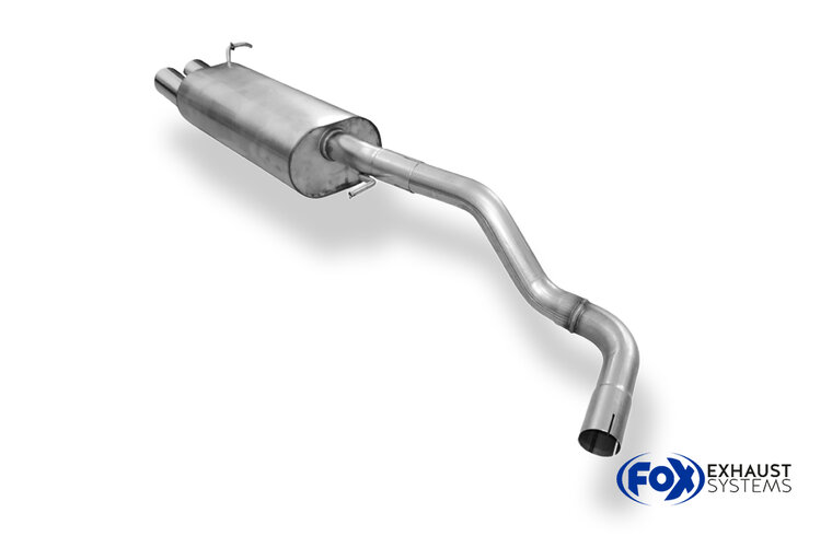 Fox Sportuitlaat Achterdemper Seat Leon Type 1M - 2x76 Type 13