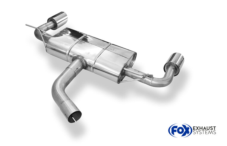 Fox Sportuitlaat Seat Leon 5F - Stijve achteras, achterdemper, uitlaat rechts/links - 1x100 type 25 rechts/links voor Rieger bumper