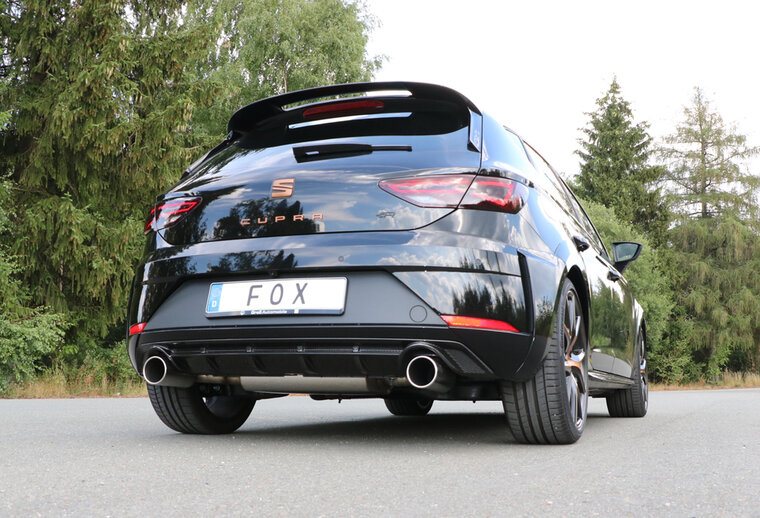 Fox Sportuitlaat Achterdemper Seat Leon 5F Cupra R, rechter/linker uitlaat - 1x100 Type 12 rechts/links