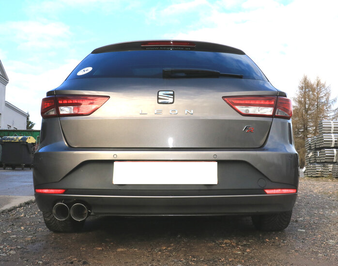 Fox Sportuitlaat Seat Leon 5F ST - Achterdemper met starre achteras - 2x90 Type 25
