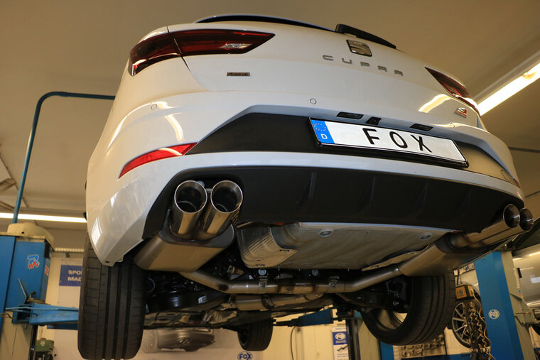 Fox Sportuitlaat Seat Leon 5F ST 4x4 - Cupra 300 Achterdemper rechts/links - 2x80 Type 25 rechts/links