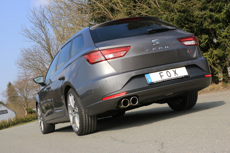 Fox Sportuitlaat Seat Leon 5F ST - Onafhankelijke wielophanging, achterdemper - 2x90 Type 16