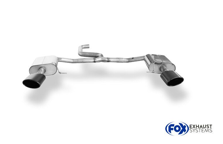 Fox Sportuitlaat Seat Leon 5F ST - Cupra 300 - Zwarte achterdemper rechts/links - 160x90 Type 38 rechts/links zwart