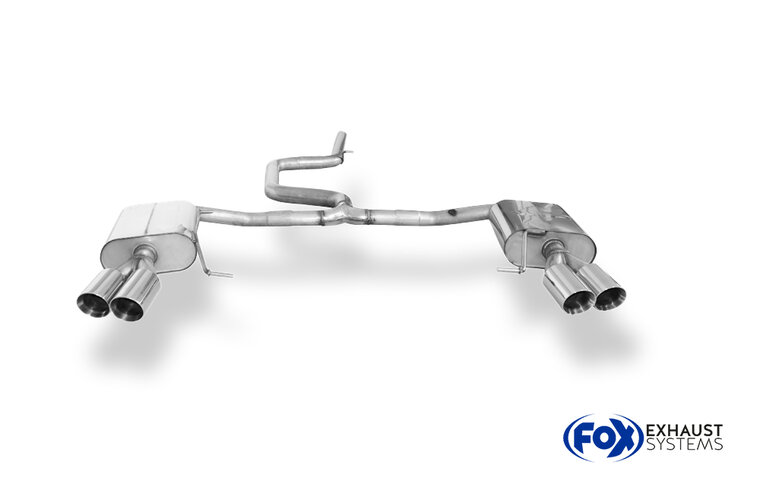Fox Sportuitlaat Seat Leon 5F ST - Cupra 290 met OPF half uitlaatsysteem vanaf OPF-uitlaat rechts/links - 2x80 Type 25 rechts/links