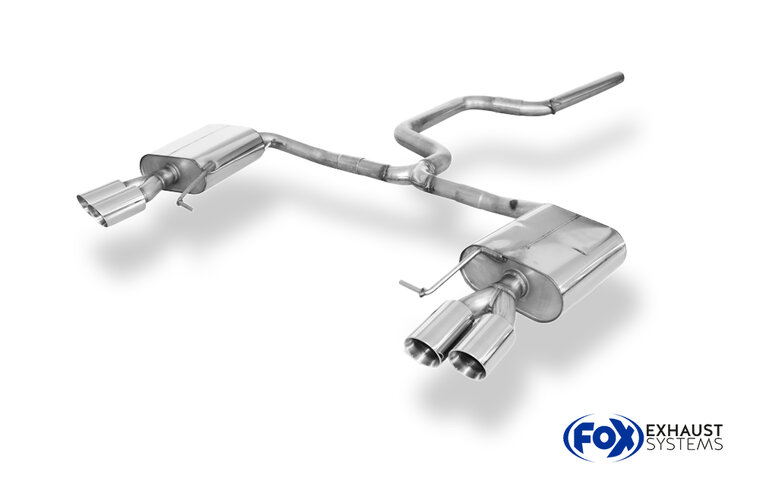 Fox Sportuitlaat Seat Leon 5F ST - Cupra 290 met OPF half uitlaatsysteem vanaf OPF-uitlaat rechts/links - 2x80 Type 25 rechts/links