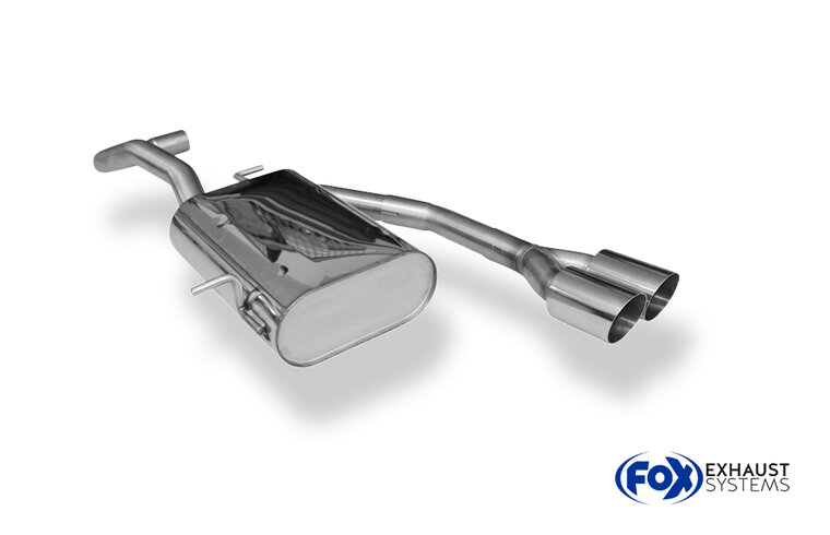 Fox Sportuitlaat VW Lupo 6X achterdemper, centrale uitlaat - 2x80 Type 14