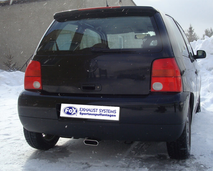 Fox Sportuitlaat VW Lupo 6X achterdemper, centrale uitlaat - 130x50 Type 52