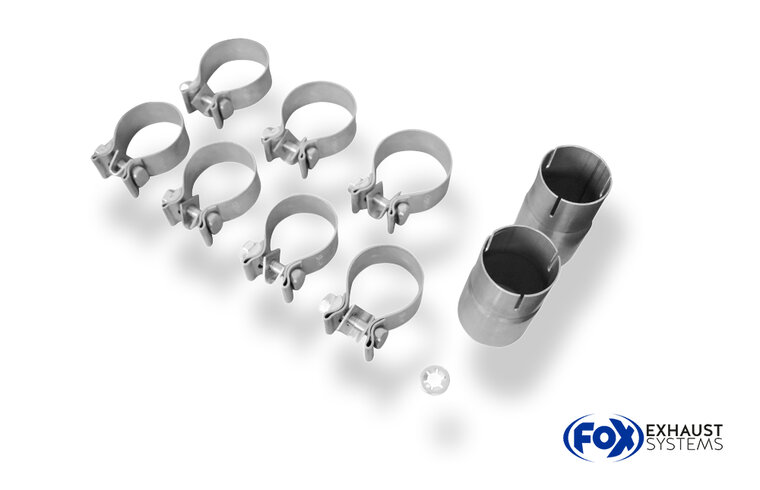 Fox Sportuitlaat Mercedes M-Klasse Type W163 Achterdemper (Dubbele Inlaat) - 2x80 Type 13