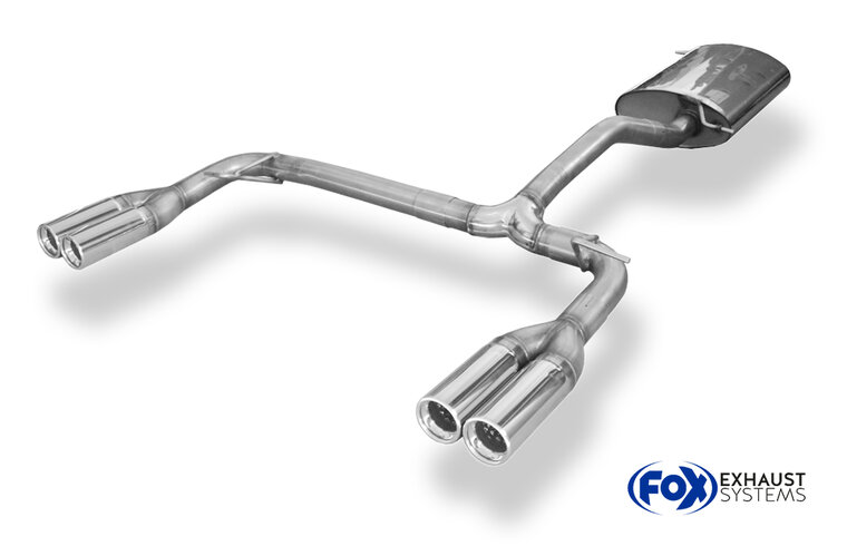Fox Sportuitlaat Mercedes M-Klasse Type W163 Achterdemper Rechts/Links Uitlaat (Dubbele Inlaat) - 2x80 Type 13 Rechts/Links