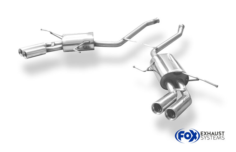 Fox Sportuitlaat Mercedes M-Klasse Type W164 Achterdemper Rechts/Links - 2x76 Type 13 Rechts/Links