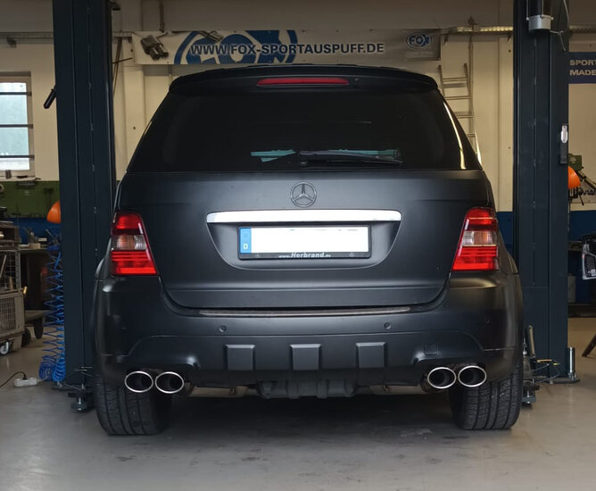 Fox Sportuitlaat Mercedes M-Klasse Type W164 Achterdemper Rechts/Links - 2x115x85 Type 44 Rechts/Links