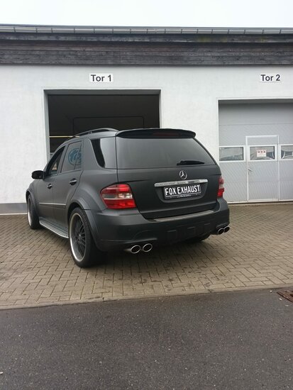 Fox Sportuitlaat Mercedes M-Klasse Type W164 Achterdemper Rechts/Links - 2x115x85 Type 44 Rechts/Links