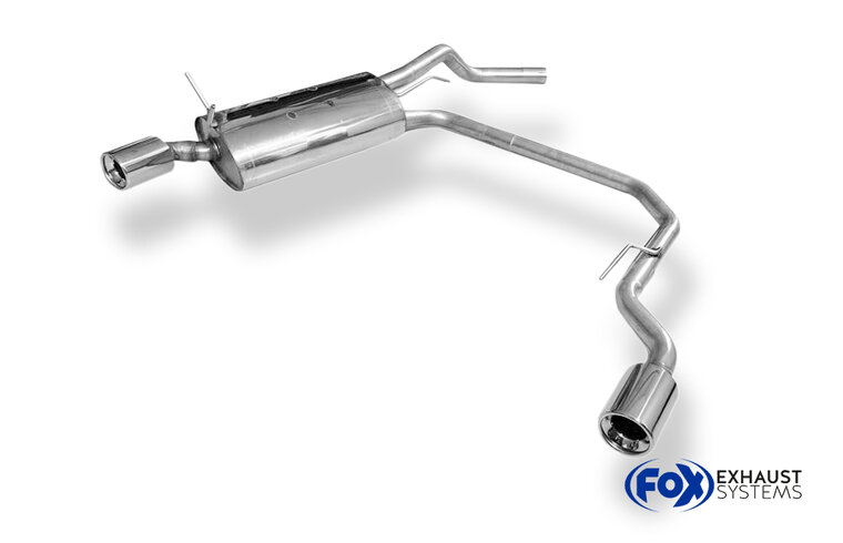 Fox Sportuitlaat Renault Megane I - Type DA Coach Achterdemper Rechts/Links Uitgang - 1x90 Type 13 Rechts/Links