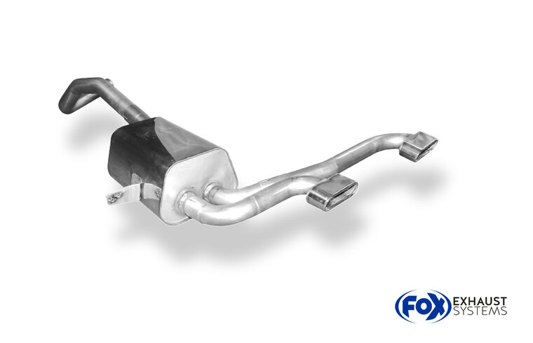 Fox Sportuitlaat Renault Megane II Sport achterdemper, centrale uitlaat - 2x130x50 Type 52