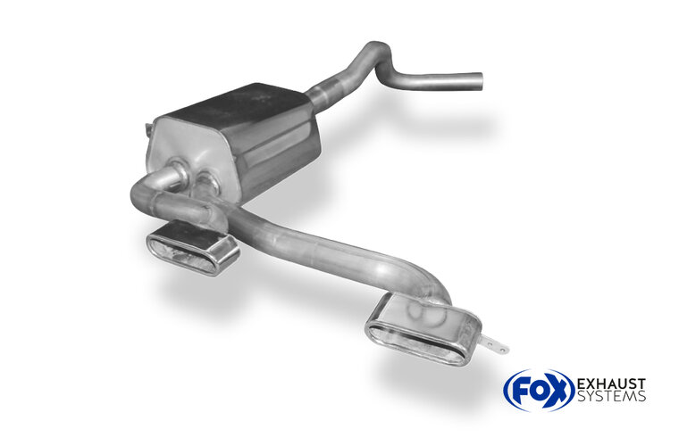 Fox Sportuitlaat Renault Megane II Sport achterdemper, centrale uitlaat - 2x130x50 Type 52