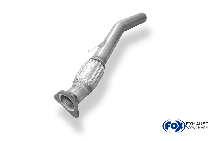 Fox Sportuitlaat Verbindingspijp voor Renault Megane III Coup&eacute; met flexibel stuk en flens