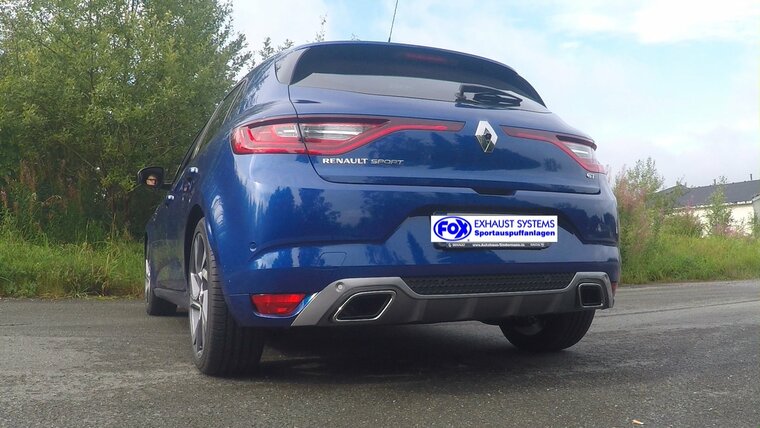 Fox Sportuitlaat Renault Megane IV GT achterdemper - 1x50 type 10 niet zichtbaar rechts/links