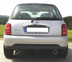 Fox Sportuitlaat Nissan Micra K11 achterdemper, rechter/linker uitlaat - 1x80 type 13 rechts/links
