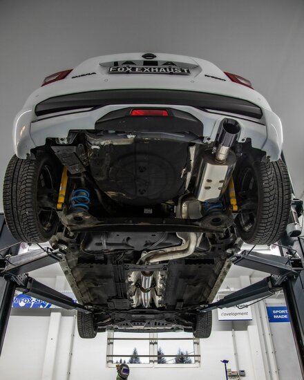Fox Sportuitlaat Nissan Micra K14 N Achterdemper - 1x90 Type 25 Zwart Ge&euml;mailleerd