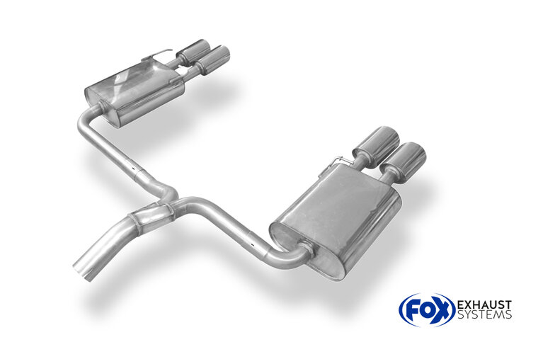 Fox Sportuitlaat Achterdemper Ford Mondeo 4 Sedan Rechts/Links - 2x106x71 Type 33 Rechts/Rechts