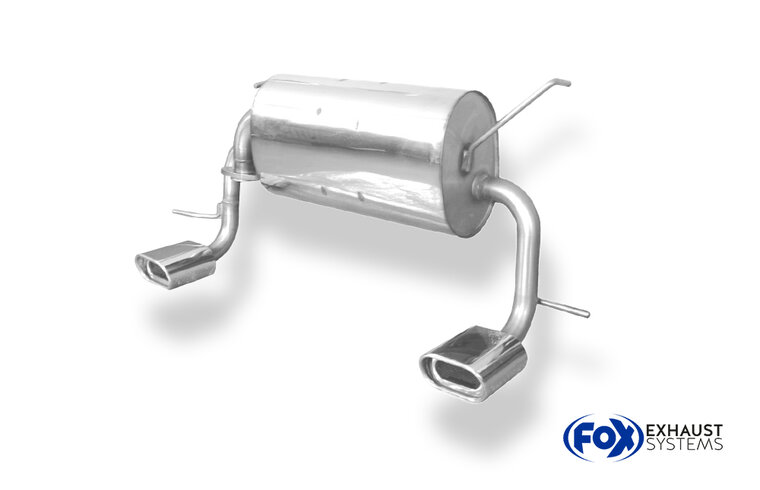Fox Sportuitlaat Toyota MR2 Type W3 achterdemper, dwarsuitlaat rechts/links - 135x80 Type 53 rechts/links