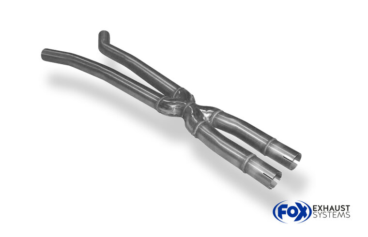 Fox Sportuitlaat Ford Mustang VI Coup&eacute; &amp; Cabriolet - Vervangingspijp voor de voordemper met X-pijp voor 6/8-cilinder