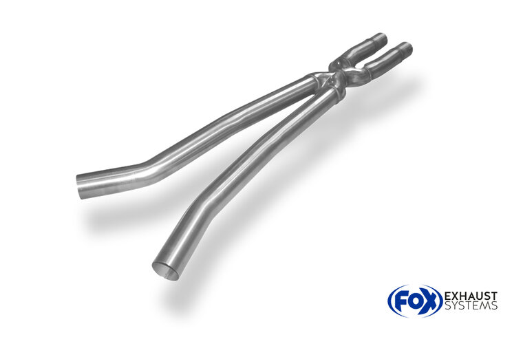 Fox Sportuitlaat Ford Mustang VI Coup&eacute; &amp; Cabriolet - Vervangingspijp voor de voordemper met X-pijp voor 6/8-cilinder